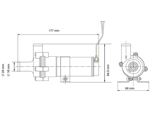 CM30P7-1 12V Ø20 kiertovesipumppu
