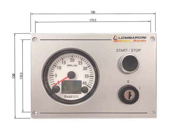 27 hp/19,5 kW Lombardini 2.0:1 LDW1003M merimoottori