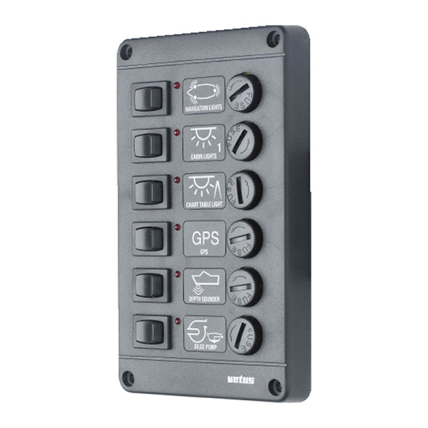 Katkaisijapaneli P6/6 sulaketta, 12V